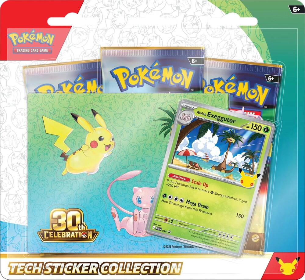 Pokemon - 30th Celebration - Tech Sticker Collection